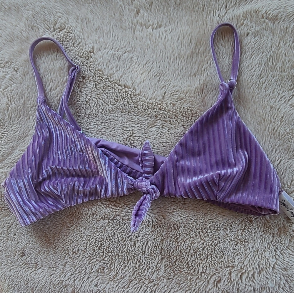 Dippin' Daisy's Charisma Velvet Purple Swim Top | Size L
